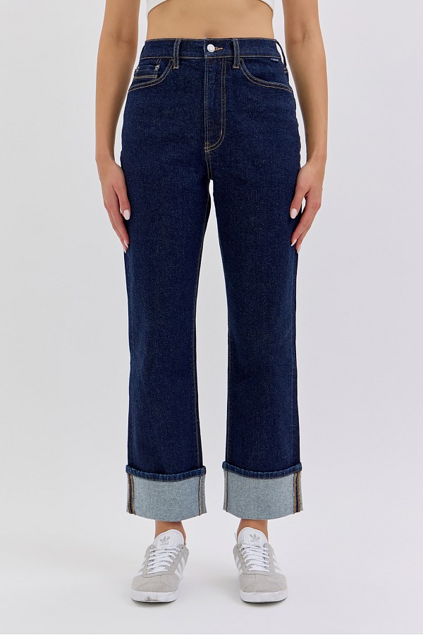 Super High Rise Dad Jean With Cuff